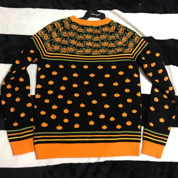 XS Pumpkin Halloween Knit Sweater - Picture 2 of 2